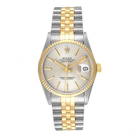 Rolex Datejust 36 16013 Yellow gold and Stainless steel Silver 